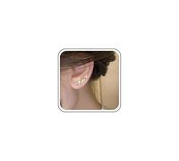 Aneneiceera Boho Crystal Ear Crawler Earrings Cz Heart Climber Earring Gold Rhinestone Climbing Earring Vintage Cluster Love Stud Earrings Jewelry for Women