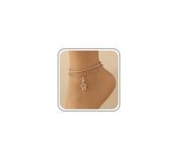 Aneneiceera Boho Layered Snake Anklet Bracelet Gold Snake Dangle Ankle Bracelets Chunky Paperclip Chain Anklet Punk Double Layer Anklets Foot Chain Jewelry for Women (Gold)
