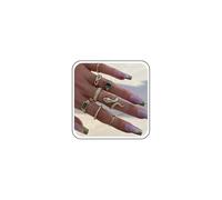 Aneneiceera Boho Layered Snake Rings Set Gold Stacking Serpent Ring Metal Spiral Snake Finger Ring Multiple Emerald Knuckle Rings Punk Statement for Women