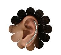 Aneneiceera Boho Long Crystal Ear Bar Sleeve Right Ear Bar Jackets Ear Climbers Single Bar Jewelry Earrings for Women, Jewellery