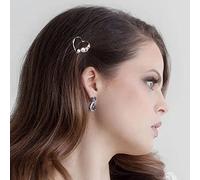 Aneneiceera Love Hair Clip Gold Crystal Hair Barrette One word Clip Hollow Out Heart Hair Pin Pearl Headpieces Decorative Hair Pins Headwear Bride Hair Accessories for Women and Girls(Love)