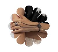 Aneneiceera Punk Black Finger Bracelet Ring Wrist Bracelets Black Ring Chain Bracelets Gothic Slave Bracelet Hand Chain Jewelry for Women
