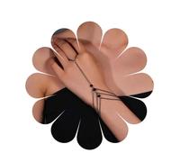 Aneneiceera Vintage Black Finger Bracelet Black Crystal Ring Wrist Bracelet Cz Ring Chain Bracelets Gothic Slave Chain Bracelets Hand Chain Jewelry for Women