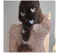 Aneneiceera Vintage Clear Acrylic Butterfly Hair Clip 3D Butterfly Hair Claw Clip Invisible Jaw Claw Bars Decorative Headwear Accessories For Women 4pcs