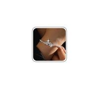 Aneneiceera Vintage Crystal Heart Bracelet Cz Rhinestone Bracelets Silver Tennis Chain Bracelets Shining Bridal Love Bracelet Hand Chain Jewelry for Women (Silver)