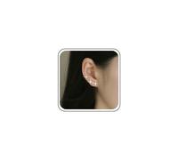 Aneneiceera Vintage Crystal Star Ear Climbers Earrings Shine Cz Star Crawler Earrings Minimalist Rhinestone Star Earrings Shine Cz Climber Earrings Jewelry for Women and Girls (Rose gold)