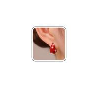 Aneneiceera Vintage Enamel Red Teardrop Stud Earrings Tiny Waterdrop Red Earring Lightweight Oval Burgundy Earring Acrylic Geometric Earrings Jewelry for Women