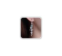 Aneneiceera Vintage Filigree Leaf Dangle Earrings Silver Maple Leaf Earring Metal Maple Earring Hemp Leaves Drop Earrings Jewelry for Women (Blue)