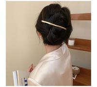 Aneneiceera Vintage Long Tube Bar Hair Clip Barrette Gold Bar Hair Barrette Clamp Minimal Metal Glossy Stick Barrettes Clips Decorative Hair Accessories for Women (Gold)