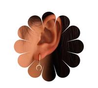 Aneneiceera Vintage Moon Huggie Hoop Earrings Upside Down Moon Earrings Gold Crescent Moon Dangle Earrings Boho Tiny Moon Hoop Earrings Jewelry for Women and Girls