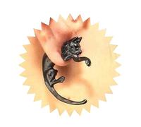 Aneneiceera Vintage Panther Ear Jacket Earrings Black Leopard Head Earrings Leopard Head Floating Earrings Gothic Halloween Earrings Punk Animal Earrings Jewelry for Women and Girls (Panther shape)