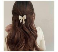 Aneneiceera Vintage Pearl Butterfly Hair Clip Claws Metal Gold Hair Claw Barrette Pearl Butterfly Hair Holder Clips Minimalist Jaw Hairs Clamp Non Slip Hairs Catch Decorative Accessories for Women