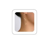 Aneneiceera Vintage Spiral Chain Threader Earrings Long Swirl Wire Tassel Earrings Gold Bar Drop Chain Earrings Geometric Pull Through Earring Jewelry for Women (Gold)