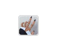 Aneneiceera Vintage Stacking Snake Knuckle Ring Set Silver Snake Finger Rings Opening Snake Mid Ring Punk Spiral Serpent Ring Adjustable Statement Ring Jewelry for Women (Silver)