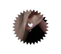 Aneneiceera Vintage Tiny Heart Spiral Hoop Earrings Silver Small Heart Earrings Heart Twist Ear Huggies Earrings Boho Love Heart Studs Earrings Jewelry for Women and Girls