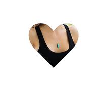 Aneneiceera Vintage Turquoise Pendant Necklace Gold Vertical Turquoise Choker Necklace Long Blue Stone Necklace Native American Turquoise Necklace Jewelry for Women and Girls (Gold)