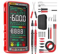 ANENG Digital TRMS Auto-ranging Color LCD Smart Rechargeable Multimeter Measures DC/AC Current, Voltage, Resistance, Continuity, Capacitance, Temperature, NCV