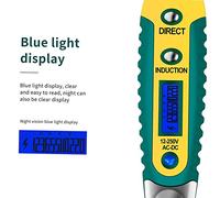 ANENG Testing Pen AC/DC 12- LCD Digital Display Voltage Test Pen Voltage Tester Electric Screwdriver Pen Multifunctional Voltage Detector Pen with LED Auxiliary Lighting Yellow