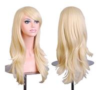 AneShe Wigs 28" Long Wavy Hair Heat Resistant Cosplay Wig for Women (Light Blonde)