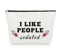 Anesthesiologist Makeup Bag Anesthesia Gift for Women Thank You Gifts for Her Anesthesia Nurse Cosmetic Bag Anesthetist Retirement Gift Travel Zipper Pouch Anesthetist Assistant Birthday Present