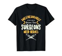 Anesthesiologist Surgeon Anesthesia Anesthesiology Surgery T-Shirt, Men, Black, 3X-Large