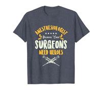 Anesthesiologist Surgeon Anesthesia Anesthesiology Surgery T-Shirt, Men, Heather Blue, X-Large