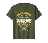Anesthesiologist Surgeon Anesthesia Anesthesiology Surgery T-Shirt, Men, Olive Green, XX-Large
