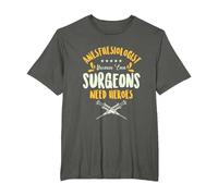 Anesthesiologist Surgeon Anesthesia Anesthesiology Surgery T-Shirt, Men's Big and Tall, Asphalt Grey, 2X Tall