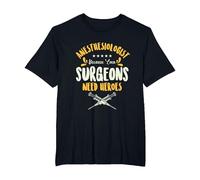Anesthesiologist Surgeon Anesthesia Anesthesiology Surgery T-Shirt, Men's Big and Tall, Black, 4X Tall