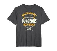 Anesthesiologist Surgeon Anesthesia Anesthesiology Surgery T-Shirt, Men's Big and Tall, Dark Heather Grey, 6X Tall