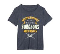 Anesthesiologist Surgeon Anesthesia Anesthesiology Surgery T-Shirt, Women's Plus, Heather Blue, 1X