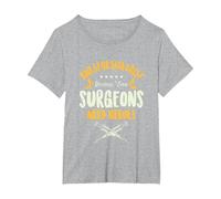 Anesthesiologist Surgeon Anesthesia Anesthesiology Surgery T-Shirt, Women's Plus, Heather Grey, 3X