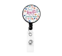 Anesthesiology Badge Reel for Anesthesia Nurse Anesthetist Appreciation Gift CRNA ID Holder for Anesthesia Doctor (Counting Sheep Badge)