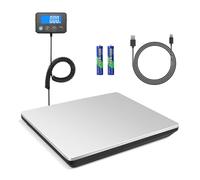 Anesty 200KG Parcel Scales with 10g Accuracy, Digital Postal Scales Heavy Duty Postage Scale with LCD Display, Hold/Tare Function for Packages/Luggage/Post Office, Batteries & USB Powered