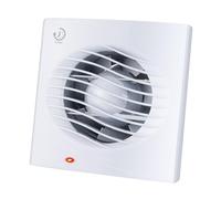 Anesty 4” Bathroom Extractor Fan with Timer, 12W 130m³/h Silent Exhaust Fan 100mm with Check Valve - Bathroom Kitchen Toilet Window/Wall Mounting
