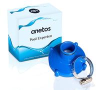 anetos® - Pool Vacuum Cleaner Adapter for Intex (80 mm to 32 mm) for Suction Hose with Stainless Steel Hose Clamp - Floor Vacuum Cleaner for Bestway