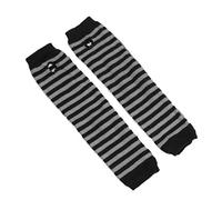 Anevous 1 Pair Women's Long Fingerless Gloves, Winter Knitted Arm Warmers, Fingerless Arm Warmers, Women's Leg Warmers, Long Sleeve Mittens for Women, Autumn Winter, Black Grey, One Size