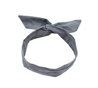 Anevous 1 Piece Headband with Bow, Bendable Vintage Headband, Twist Bow Wired Headband Women, Iron Wire Rabbit Ears Headband, Yoga Sports Turban Hair Band for Women, Grey