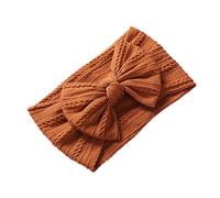 Anevous 1 x Baby Turban Headband, Baby, Nylon Headbands, Baby Bow Headbands, Soft Bow Headwear, Elastic Hair Bands for Newborns, Toddlers, Yellow A
