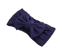 Anevous 1 x Baby Turban Headband, Baby Nylon Headbands, Soft Bow Headwear, Elastic Hair Bands for Newborns, Toddlers, Navy Blue