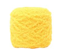 Anevous 100 g Fluffy Chenille Yarn, Velvety Baby Wool for Crochet and Knitting, Thick Fluffy Wool for Scarves, Blankets, Sweaters, Cuddly Toys, Soft Plush Yarn for Children and Babies, Gold