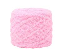 Anevous 100 g Fluffy Chenille Yarn, Velvety Baby Wool for Crochet and Knitting, Thick Fluffy Wool for Scarves, Blankets, Sweaters, Cuddly Toys, Soft Plush Yarn for Children and Babies, Pink A