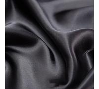 Anevous 1m x 150cm Dark Grey Satin Garment Fabric, Polyester, Solid, Cut By The Yard, Dry Clean Only