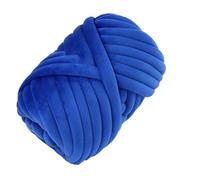 Anevous 2.5 cm Thick Chunky Yarn, Bulky Cotton Yarn for Crochet and Knitting, XXL Tube Yarn for Blankets, Cushions, Bags, Pet Beds, Seat Cushion, Baskets, Macrame and DIY Crafts, 500 g/25 m, Royal