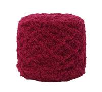 Anevous 2 x 100 g Fluffy Chenille Yarn, Velvet Baby Wool for Crochet and Knitting, Thick Fluffy Wool for Scarves, Blankets, Sweaters, Cuddly Toys, Soft Plush Yarn for Children and Babies, Wine Red