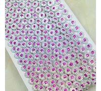 Anevous 9 m Rhinestone Chain Single Row Flowers, 1 cm Wide, Acrylic Pressing Stones on Plastic Base, DIY Appliques for Clothes, Bags, Wedding Dresses, Accessories, Crafts, Sewing and Decoration