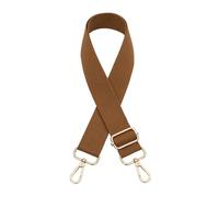 Anevous Adjustable Shoulder Strap for Bags, 3.8 cm Wide, Plain Bag Strap for Changing, Shoulder Strap for Handbags, Shoulder Bags, Backpacks Accessories, Brown with Golden Carab