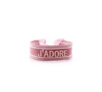 Anevous J'Adore Pack of 2 Hand-Woven Embroidered Fabric Bracelets with Letters and Tassels, 2 cm Wide Friendship Bracelet, Partner Band for Couples, Best Friends, Cheerleader Team, Boho Textile