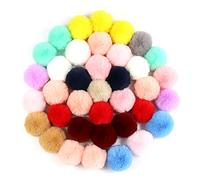 Anevous Pack of 10 Pompoms for Crafts, 4 cm Pom Poms, Faux Fur Pompoms, Decorating, Pompoms, Fluffy Fur Pompoms for Christmas, Birthday, Wedding Party Decorations, DIY Sewing Creative Crafts, Mixed