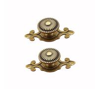 Anevous Pack of 2 Antique Copper Furniture Handles, Vintage Retro Single Hole Round Handle for Cupboard and Kitchen Doors, Elegant Country House Style Drawer and Door Handle, Robust, Corrosion